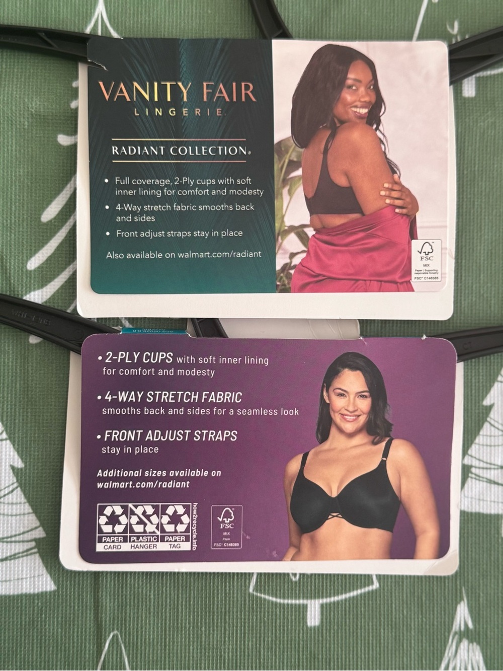 Vanity Fair Radiant Back Smoothing Underwire Bra 38C Magenta Red NWT Lot of 2 - Picture 15 of 16